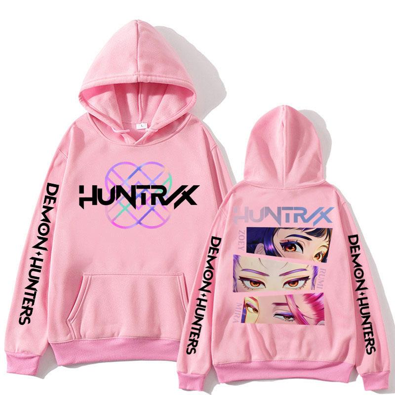 Kpop Anime Demon Hunters Huntrix Girls Hoodie Men Women Fashion Aesthetic Sweatshirt Oversized Fleece Y2k Long Sleeve Streetwear