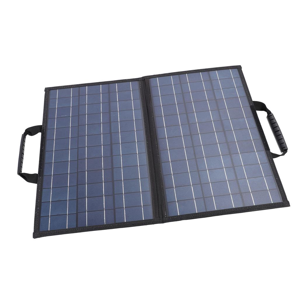 Solar Panel Kit with Angle Adjust Meter Polycrystalline Silicon 80W Foldable 2 USB 1 Type C 1 DC