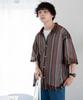 WEGO Mesh Big Short Sleeve Knit Sheer Layered Summer Size Pattern 1 Men's Shirt, Top, T-Shirt, Top, Clothes, Spring, Summer, Fall, Sweater, M,