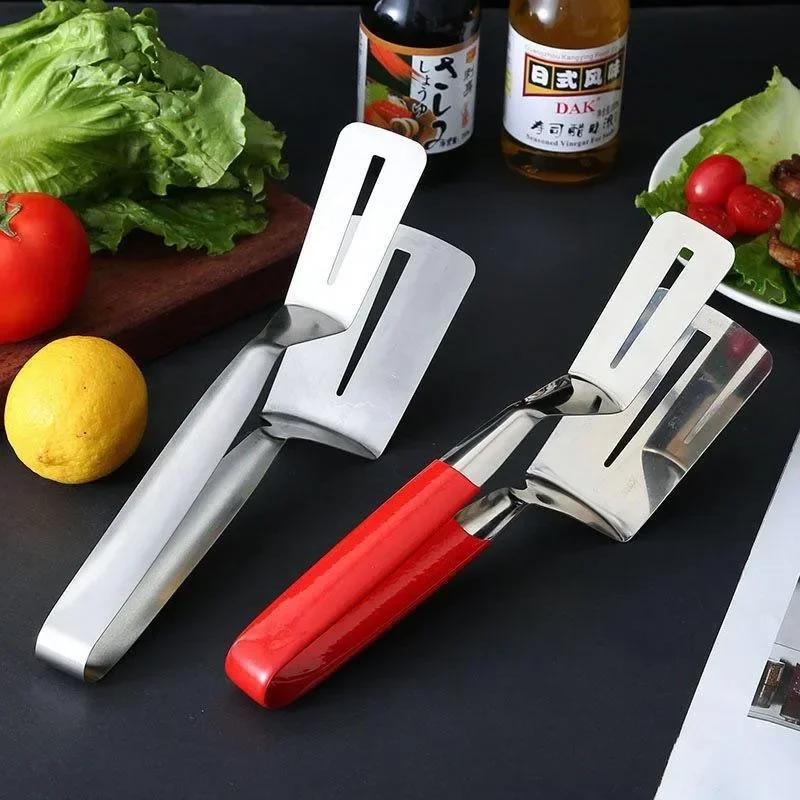 

Многофункциональная лопатка для жарки из нержавеющей стали, щипцы для стейка, щипцы для гриля, зажим для жарки рыбы, зажим для домашней кухни, зажим для хлеба оранжевый