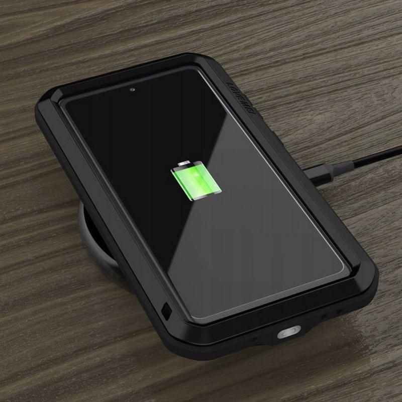 Love Mei Case for Samsung Galaxy S20 FE 4G/5G, Armored with Glass, Black
