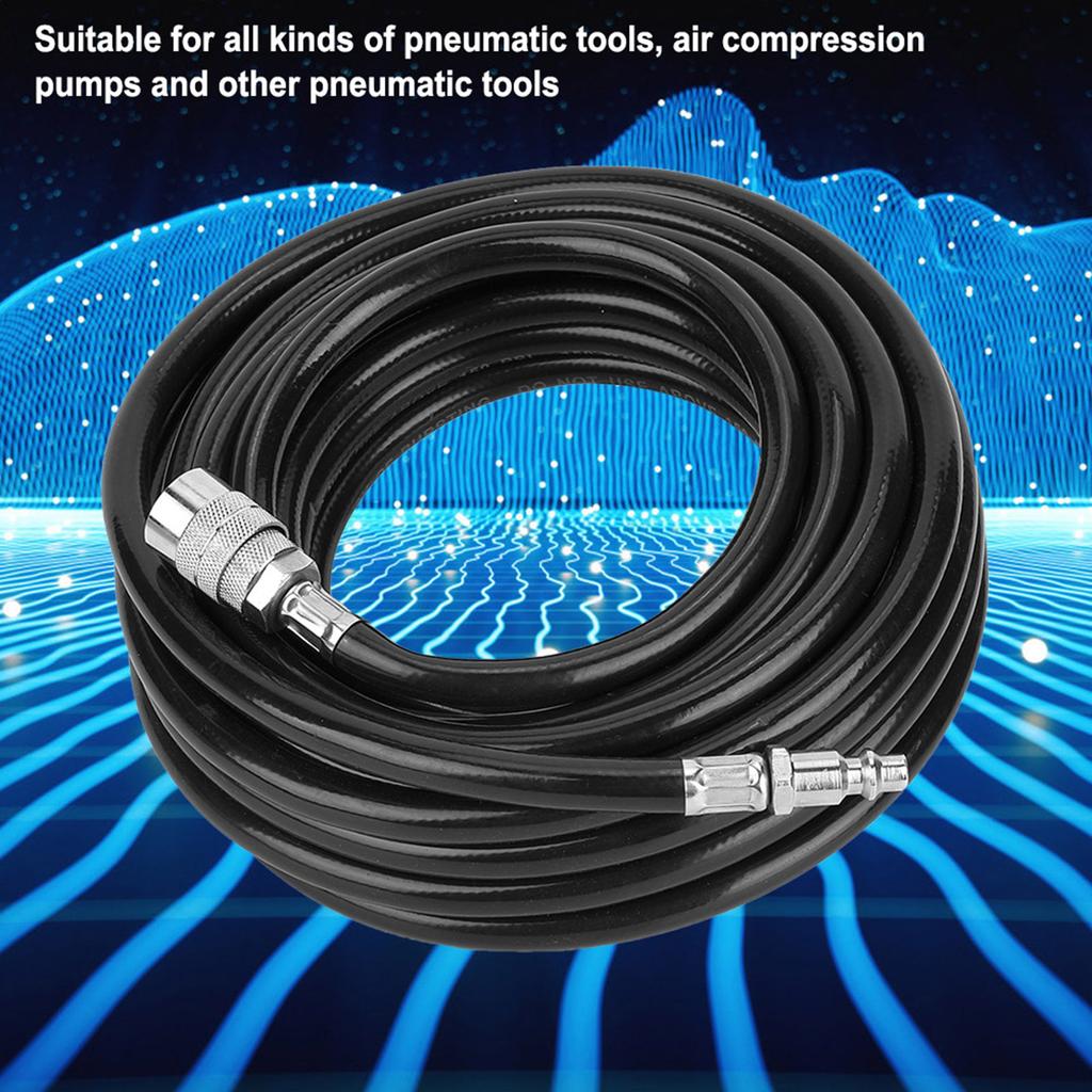 7,5 Meter PVC-Zubehörsatz für pneumatischen Luftkompressorschlauch mit amerikanischem Schnellanschluss