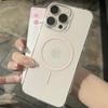 Ultra Thin Transparent Wireless Charge Magsafe Phone Case for iPhone 12 13 14 15 16 Pro Max Plus Magnetic Hard PC Clear Cover