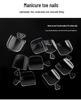 550pcs Foldable Transparent False Toenail Tips - Full Cover Frosted Design