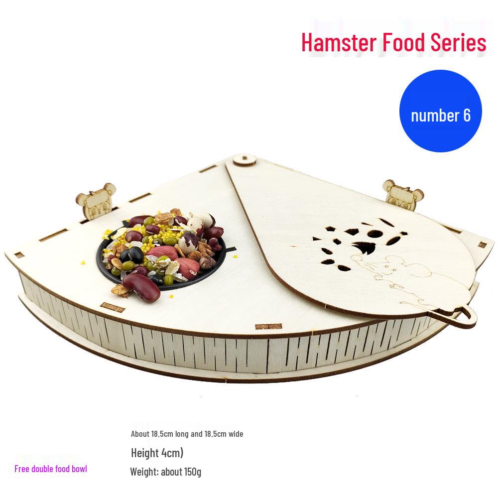Ensemble de gamelles en bois et de jouets éducatifs pour hamster: Balançoire, piste, cachette, cadre d'entraînement et escaliers d'escalade