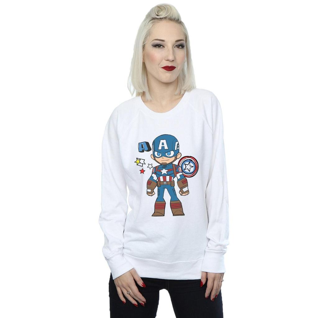 Marvel Womens/Ladies Captain America Sketch Sweatshirt