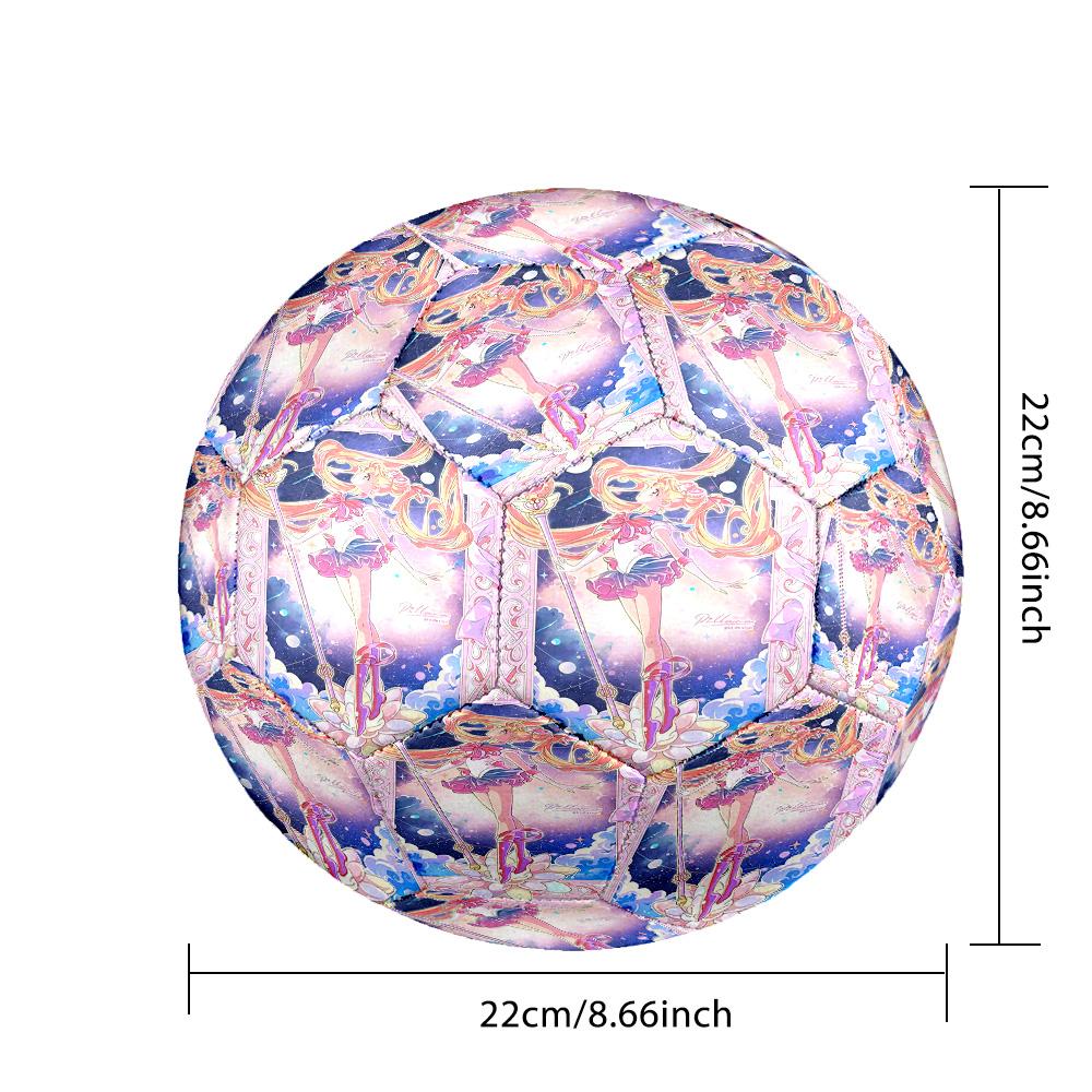 Sailor Moon Size 5 Soccer Ball, Durable Standard Football For Training Match Outdoor Sports