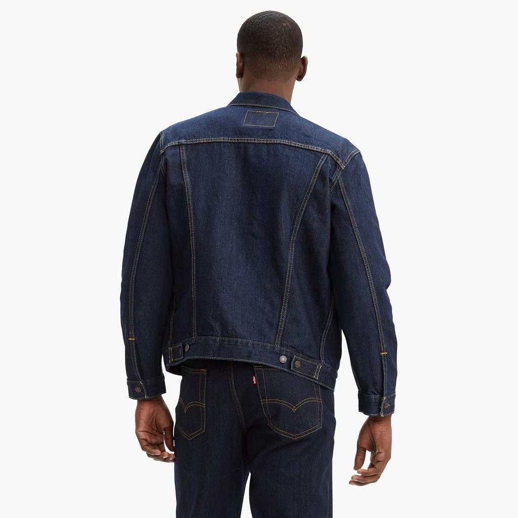 Giacca di Jeans Levis SS22 Monocolore Monopetto Unisex Capospalla Nero 72334-0134