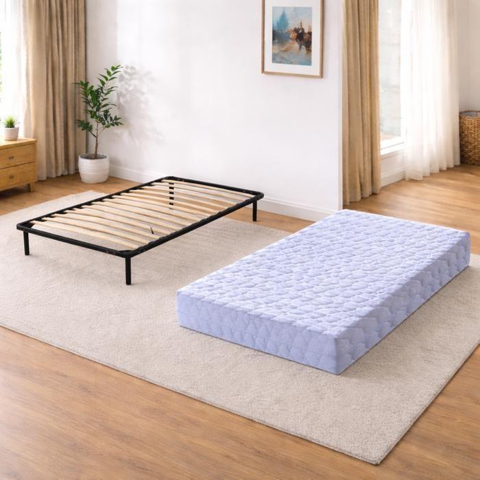 Mattress Box Spring Disassembled 80x190 Cm Non-Deformable Foam Feet - Soft Support - Removable 3 Sides Washable Cover - Height