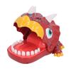 Finger Biting Prank Toy Dinosaur Shaped Interesting Interactive Press Teeth Funny Game for Kids Red