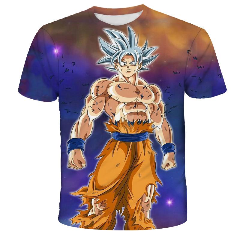 2026 Summer Hot Sale T-Shirt Hot Sale Outdoor Training T-Shirt Cartoon Anime Dragon Ball Wukong Super Saiyan Image Boy Girl Top