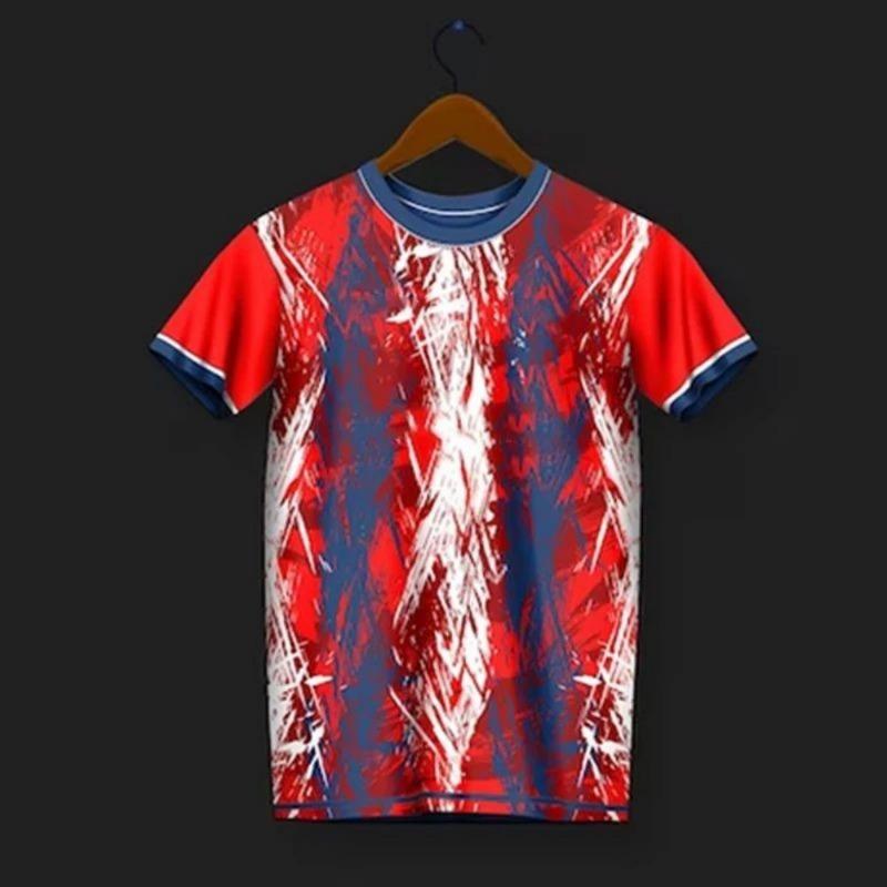 Summer Men's Breathable Round Neck Personalized Graffiti Printed