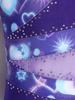 Girls Gymnastic Leotard Sparkly Rhinestones Patchwork Asymmetric Sleeve Design Back Hole Out Crotch Press Buttons Dance Unitard Competition Bodysuit