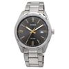 Casio Analog Quartz Men's Wristwatch MTP-1302D-1A2V Metal Band Silver Dark Gray Dial Gold Index