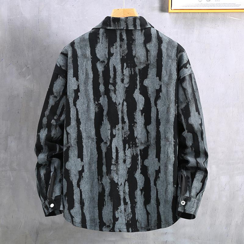 Men's Spring and Autumn Denim Jacket Plus Size Youth Loose Lapel Work Jacket Men 4XL-11XL