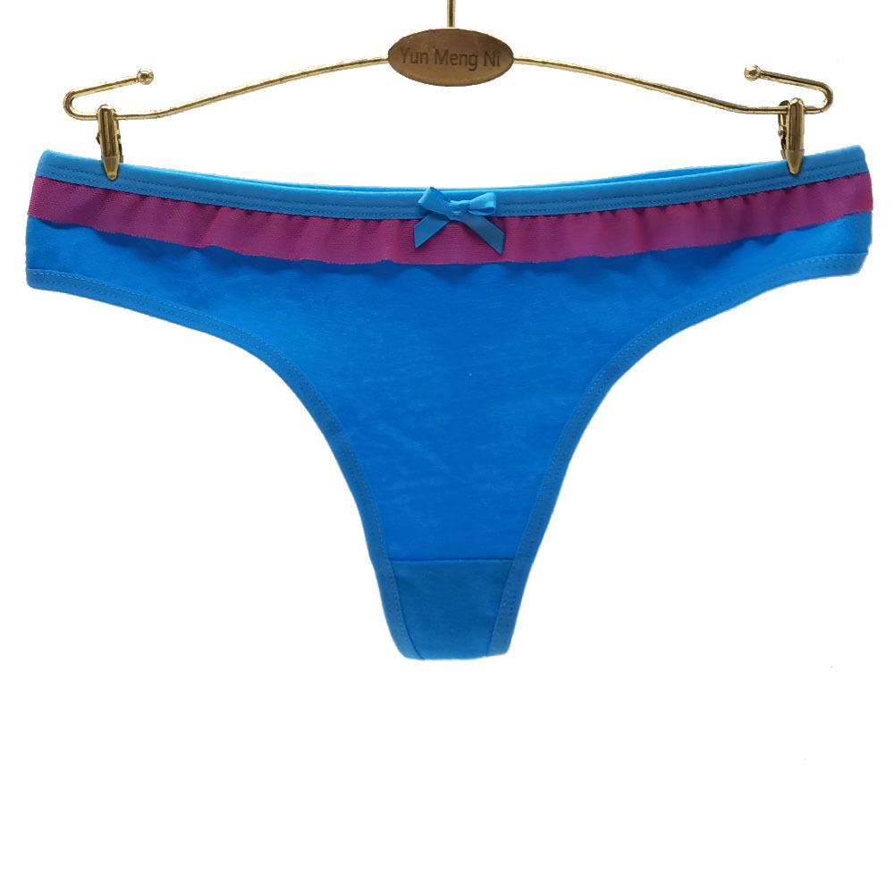Mixed Style Sexy Underwear Panties Women's Sexy Lace Cotton G String Thongs 6 Pcs