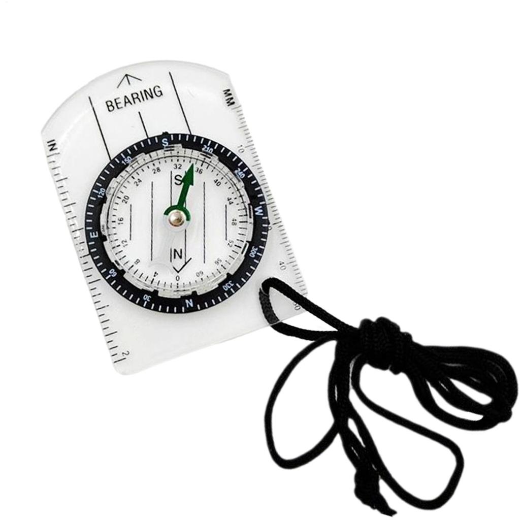 Outdoor Camping Hiking Transparent Plastic Compass Compass Proportional Footprint Travel Military Compass Tools Travel Kits