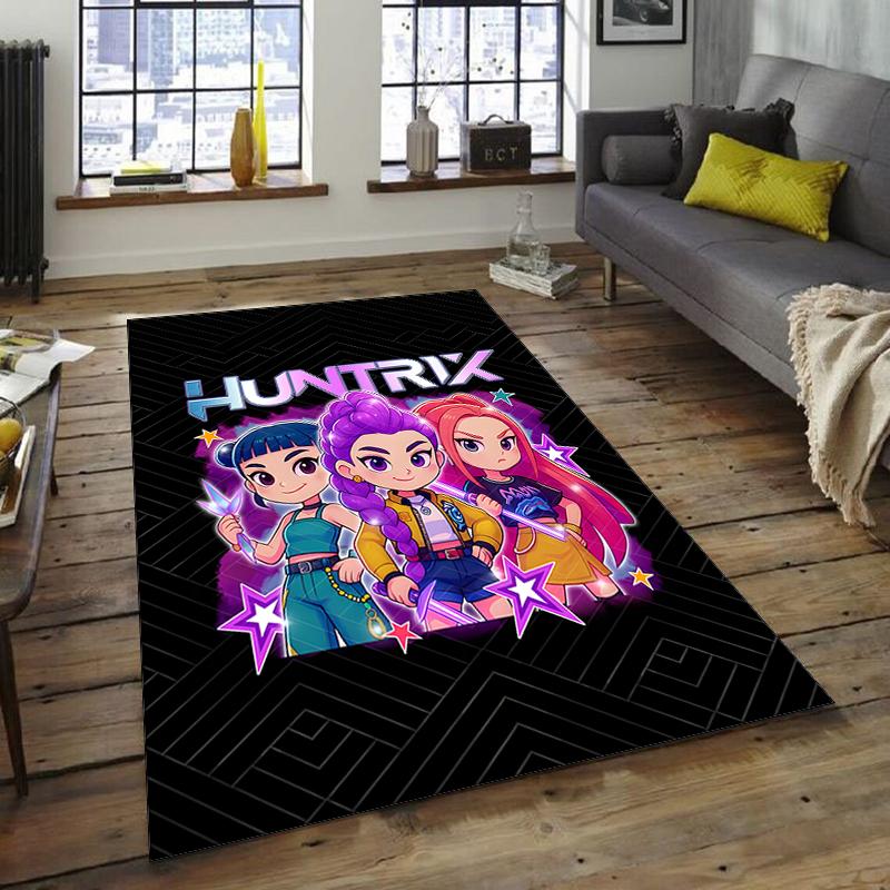 1pc KPop Demon Hunters13 Design Area Rug - Non-Slip, Soft & Cozy Floor Mat for Living Room, Bedroom, Office - Indoor/Outdoor Decorative Carpet