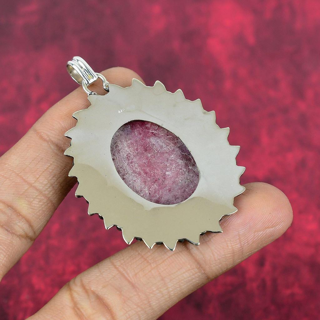 Rhodonite Jewelry, 925 Solid Sterling Silver Pendant Handmade Gemstone Jewelry, Gifts For Wife Brand New Pendant