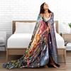 Guitarist In Colorful Style for All Seasons Blanket Lunch Break Throw Gift