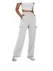 2025 Women's Autumn/Winter High Waist Cargo Pants: Casual Loose Fit, Straight Wide Leg, Slimming Design