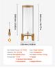 VEVOR Beverage Dispenser, 13L Drink Dispensers for Parties, Glass Juice Dispenser with Wood Stand, Stainless Steel Spigot