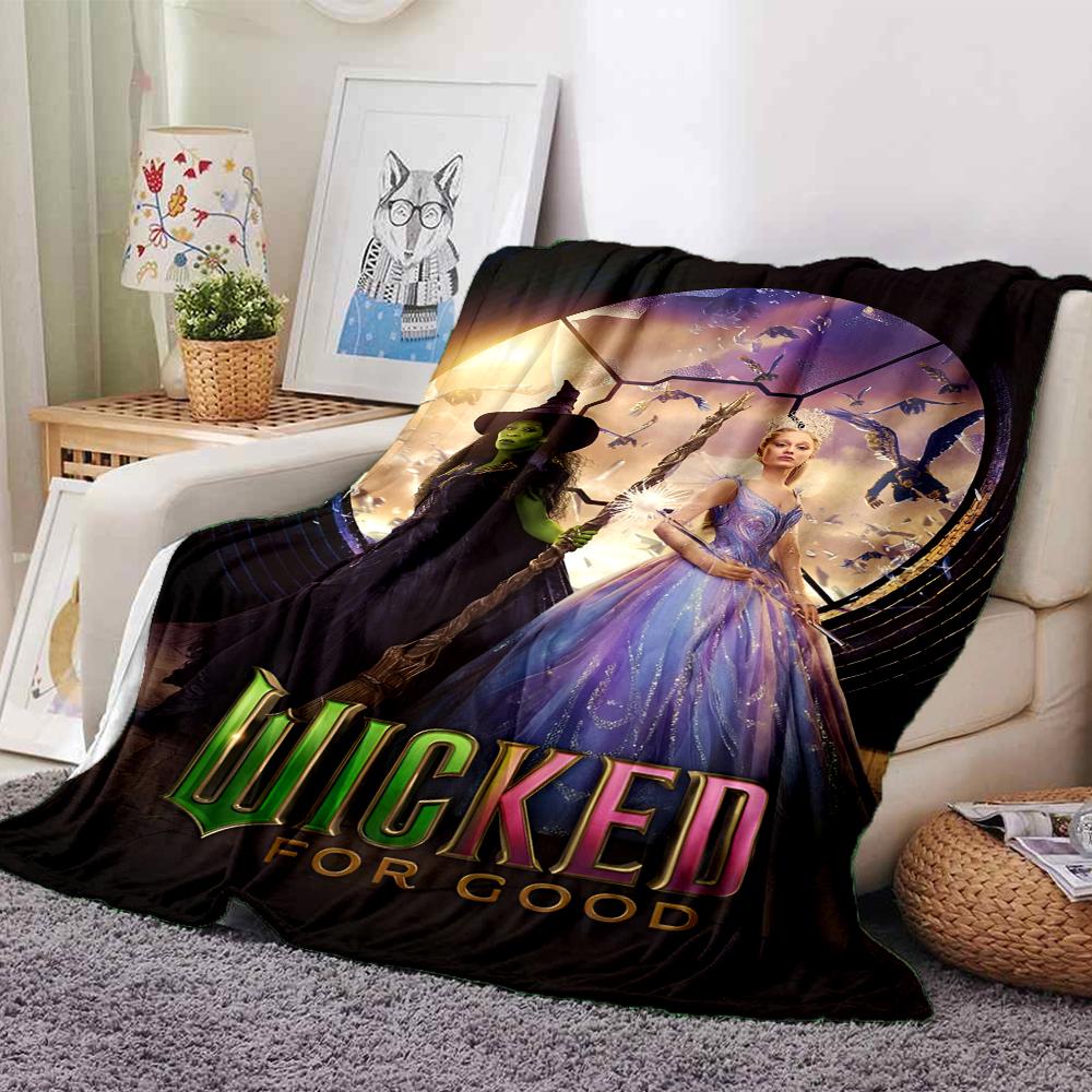 Wicked Theme Printed Blanket - Perfect for Couch, Bed, Travel & Outdoor Use | Machine Washable, Cozy & Durable.