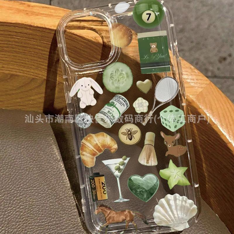Ins Niche Vegetable Puzzle for iPhone17ProMax Apple 11/12/13/14/15/16 Case