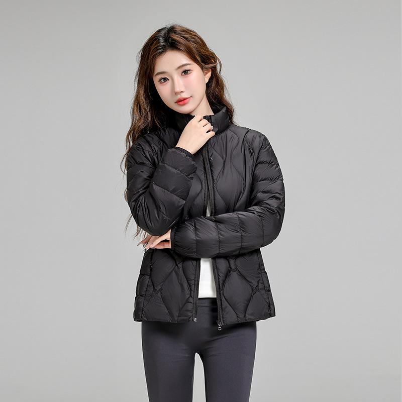 Light and Casual Women's Down Jacket Fashionable Versatile White Duck Down Light Warm Autumn and Winter Thin Jacket
