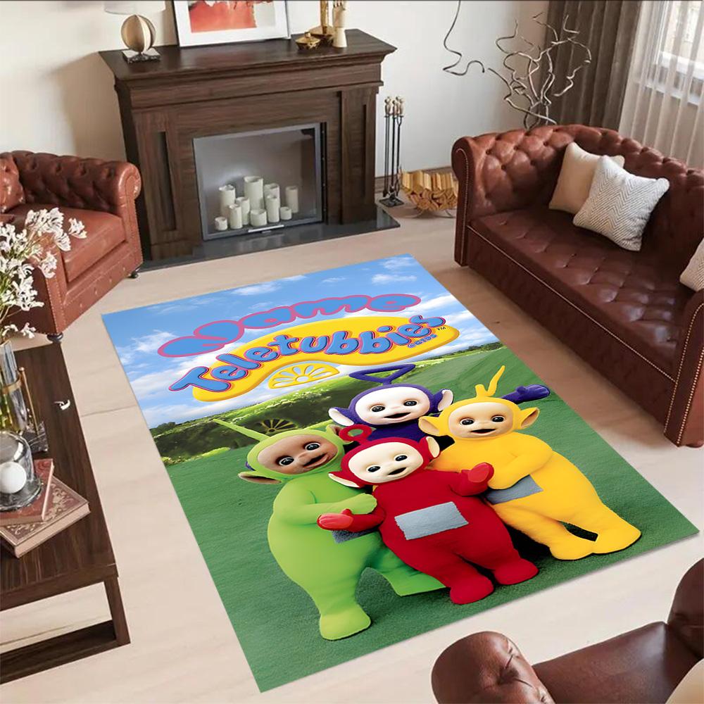 Teletubbies Customizable Name Carpet Suitable for Bedrooms Game Room Dormitory Playrooms Anti-slip Rug Decorate Offices Birthday/Christmas Gift