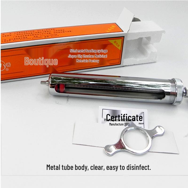 Stainless Steel Veterinary Vaccine Syringe for Pigs, Cattle, Sheep