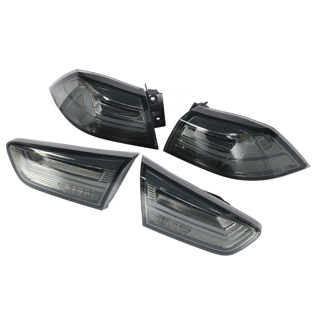 VLAND Full LED Dynamic Tail Lights Smoke Lens Fit for Mitsubishi LancerEvo X 20082017