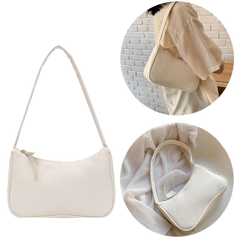 1Pc Retro Bow Forearm Bag, Women's PU Leather Handbag, Outdoor Shopping Fashion Versatile Women's Bag