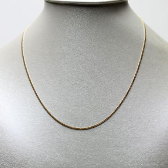Walk 18K Gold Kihei Necklace Kihei K18 Engraved [Jewelry Shinsaibashi] Chain, 45cm, 3.4g, Double-Cut,