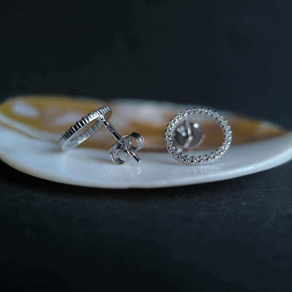 Серебряные серьги с фианитами (2190677)