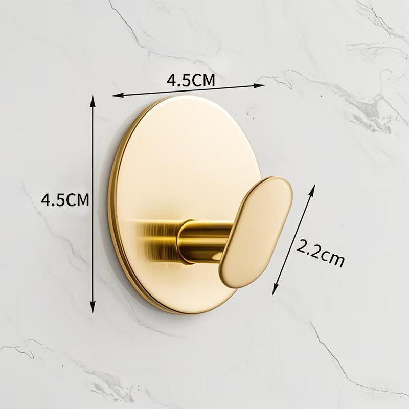 Traceless 304 Stainless Steel Adhesive Hook for Bathroom & Kitchen