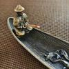 Incenses Stick Holder with Fishing Design Antique Alloy Incenses Burners Censers For Meditations And Home Decorative Use