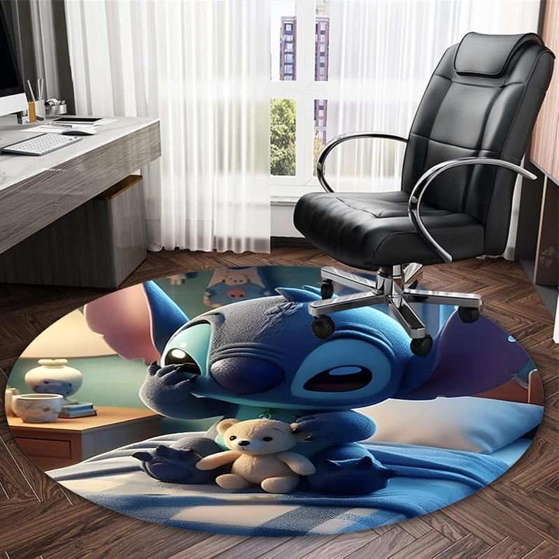 1pc S-Stitch1 Carpet, Round Rug, Comfortable, Suitable for Entryways, Living Rooms, Office, And Bedrooms, Christmas Decoration