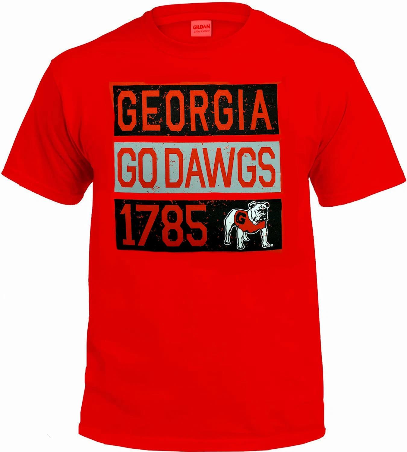 Georgia Bulldogs Red Stacked Starter Short Sleeve T shirt 3XL