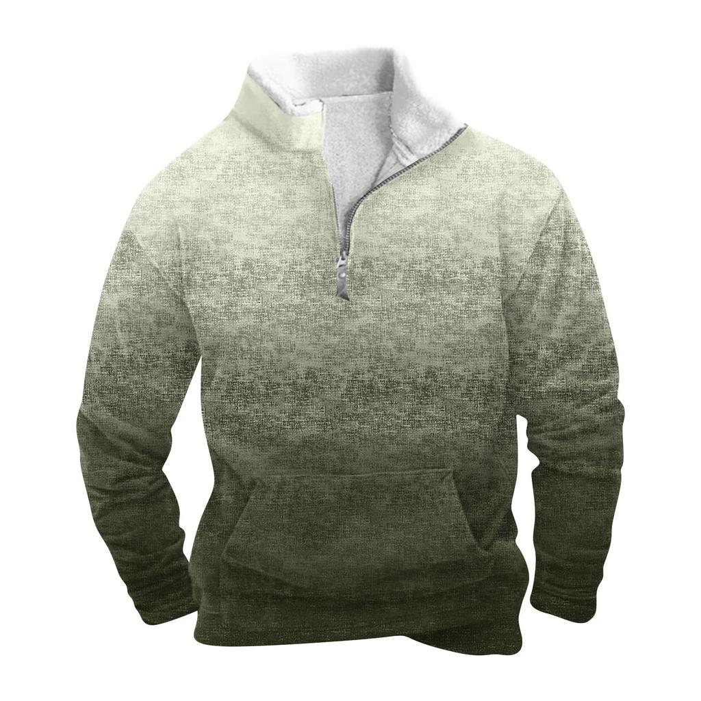 Das Herren-Sweatshirt mit Stehkragen im Frühling und Herbst ist ein Outdoor-Freizeitpullover