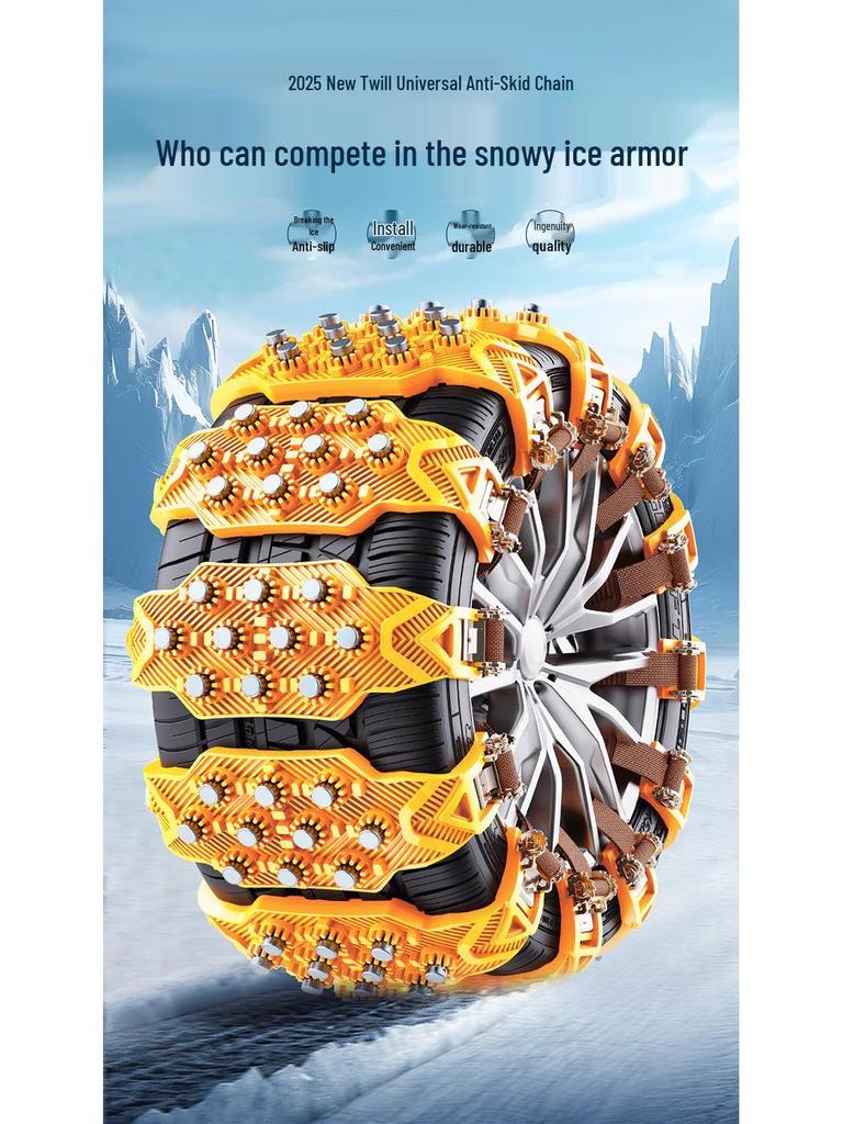 Universal Thickened Anti-Skid Ice-Breaking Tire Chains for Sedans & SUVs