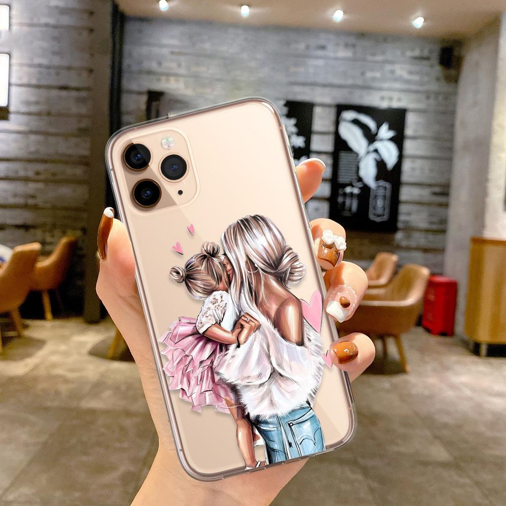 Подходит для iPhone16 Чехол для мобильного телефона для девочек, мам, мальчиков, детей, родителей и детей, новый чехол для мобильного телефона с героями мультфильмов 13promax