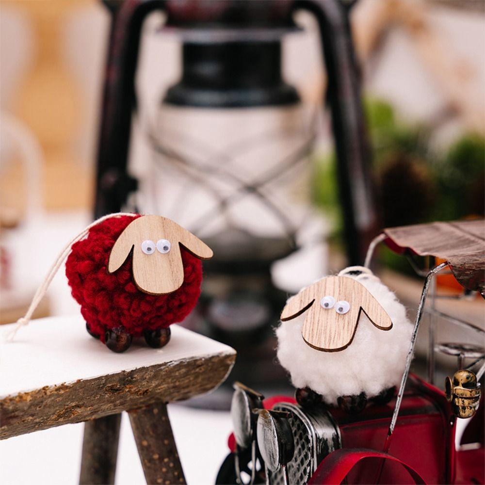 4pcs Handmade Felt Sheep Pendant Cute Merry Christmas Decorations  Home Xmas Decor