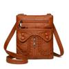 Fashionable and Retro Women's Bag, Washed Leather Soft Leather Small Square Bag, Women's Single-shoulder Crossbody Bag