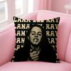 Singer L-Lana Del Rey Cushion Cover Natural Linen Pillow Case Double-Sided Print Decorative Sofa Pillowcase Home Decor Gift