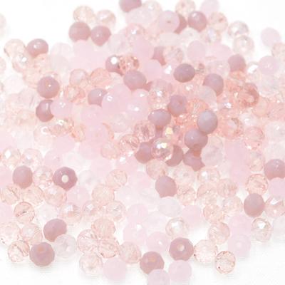 Parlak Pembe Serisi Renkli 4/6mm Çap Rondelle Yönlü Kristal Cam Boncuk Kuvars Charms Boncuk Takı Yapımı için Aksesuarlar