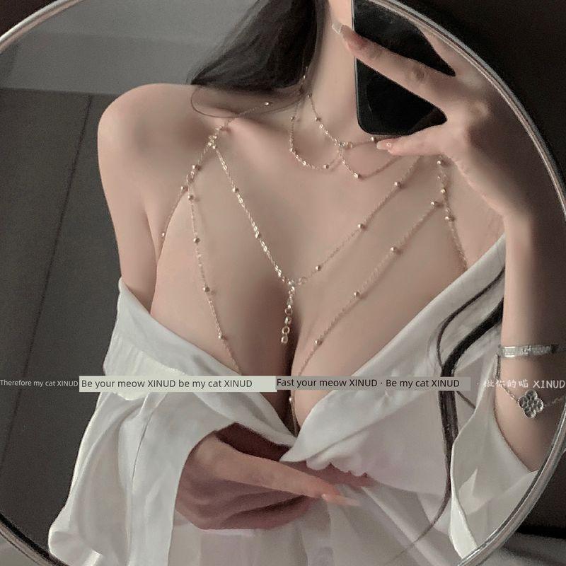 

Будь твоим котом: Слишком много! Стразы Элегантное Холтер Ожерелье на грудь Цепочки для тела Чистое Желание Легче всего для сочетания Ожерелье Онлайн Инфлюенсер Ювелирные изделия Gold