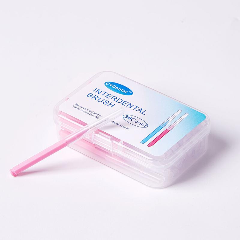 

Тип I Межзубной ершик Прямая ершик для бровей Межзубной ершик Ортодонтический межзубной ершик розовый