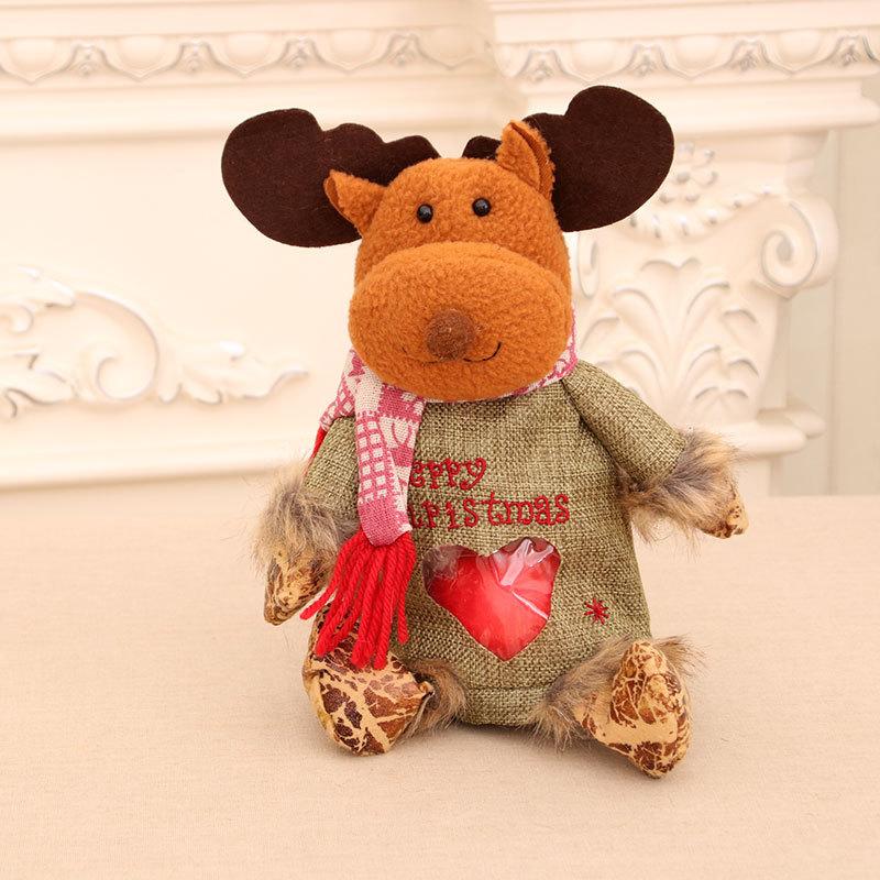 

Рождественский пакет для яблок на молнии, подарочный пакет для рождественского подарка, пакет для яблок на Рождественский сочельник, подарочный пакет с куклой старика deer