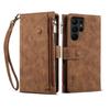 Kožené flipové pouzdro se zipem Crossbody pro Samsung Galaxy S26 S25 S24 Ultra S 23 S22 S21 S20 FE 24 Plus 25 Edge Note 20 Peněženkové pouzdro